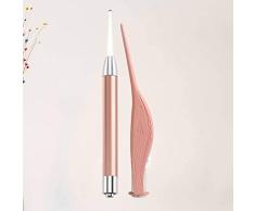 LIUXINYUE-MZ Pratique Dissolvant cérumen,Suppression Cire doreille Clean Remover Earpick Curette éclairée Outil LED Lampe Poche Ear Cleaner Brucelles Or Rose sans Piles 1 Ensemble 2 pièces