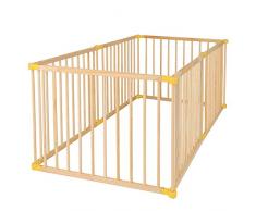 dibea DP00586 Parc de Bébé en Bois 6 Panneaux Pliable 270°