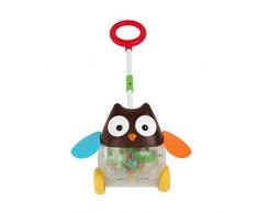 STOBOK Pousser Tirer Marche Jouet Pliant en Plastique Hibou de Bande Dessinée en Forme de Bébé Trotteur Chariot Chariot pour Enfant en Bas Âge Enfants Enfants Cadeau
