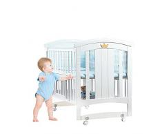 XBSD Lit de bébé en Bois, Shaker Multifonctionnel pour Enfants, avec Berceau en Bois Massif à Roues, Odeur sûre et sans Danger pour lenvironnement pour Le Nouveau-né.