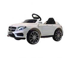 Homcom Voiture véhicule électrique Enfants 6 V 15 W V. Max. 7 Km/h télécommande Effets sonores + Lumineux Blanc Mercedes GLA AMG