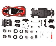 Bburago Maisto France- Bburago Maisto France-M39132-Maquette-Ferrari FXXK en kit à Monter, M39132, Rouge