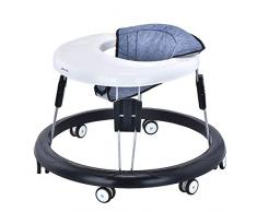 Trotteur bébé, chaise bébé réglable pour les bébés de plus de 6 mois (Gris)