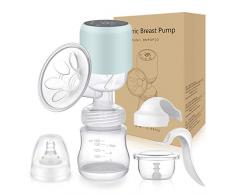 Bammax Tire Lait Electrique Rechargeable, 2 en 1 Tire Lait Electrique et Manuel en Matériel sans BPA avec 2 Modes et 9 Niveaux dAspiration + Fonction de Mémoire avec lÉcran LCD