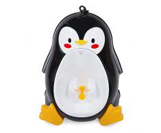 Nrpfell BéBé Gar?On les Toilettes Pot Pingouin de Formation Stand Enfants Urinoir Vertical Gar?Ons Pee Infant Toddler Mural Noir