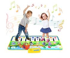 tapis de jeux enfant, Jouet Enfant 1 2 3 4 5 6 ans Garçons Filles-Tapis Tapis Musical Piano Enfant, Tapis Clavier Musical Tactile, Tapis déveil et de jeux cadeau bebe Garçons Filles 1 - 6 ans