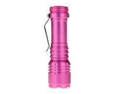 VANKER Portable CREE XPE LED 3000LM Lampe Torche Clip Zoomable Mini Lampe de Poche(Rose Vif)