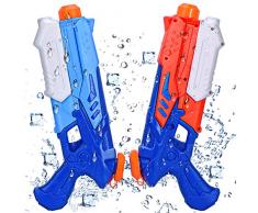 Joyjoz Pistolets à Eau Water Pistol 2 Pack Water Blaster pour la Plage Extérieure Piscine dété pour Les Enfants et Les Adultes (400ML * 2)