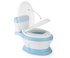 Antiope Design Petit Pot Bebe En Forme De Toilette Version 2020 Enfant Bébé Apprentissage Avec Couvercle, Coussin Doux, Porte Papier Toilette, Bol Estraibil | Vert Rose Bleu