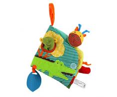 Morningtime Livre Déveil Bébé Baby Livre À Surprise Premier Livre en Tissu des Découvertes Nouveau Tridimensionnel avec des Queues danimaux Drôles pour Les Bébés De 6 À 24 Mois Anti-déchirure