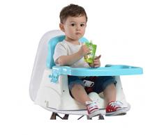 Infant Sit Sit Portable Booster, Chaise multifonctionnelle portative pliante pour bébé, Chaise en plastique pour enfants, Convient aux enfants à partir de 6 mois - 3 ans,blue