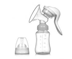 Tire-lait manuel en silicone avec ventouse et couvercle 150 ml