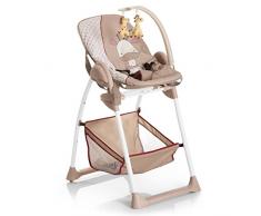 Hauck Sit’n Relax Girafe - Chaise Haute 2 en 1 | Convertible en transat, dès naissance, évolutive, réglable en hauteur