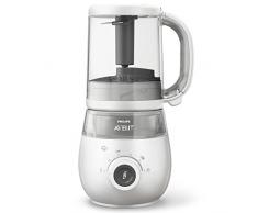 Philips SCF883/01 Robot cuiseur-mixeur 4- en-1 pour bébé + livret de recettes + bol de rangement 120ml
