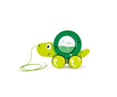Hape- Jouet en Bois à Tirer-Tito la Tortue, E0354