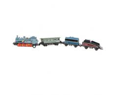 Homyl Train Retro Miniature Mini Train Locomotive en Alliage Cadeau pour Enfant Garçon Fille Jouet Collections - Bleu
