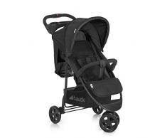 Hauck Citi Neo II Poussette 3 Roues Ultra Légère - 7,5 kg jusquà 25 kg avec Position Couchée de 0 Mois, Porte-Gobelet, Pliable dune Main, Grand Panier - Noir Gris