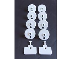 Lot de 8 cache prises + 2 clés pour la protection de votre bébé/enfant