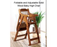 LXLA - chaise haute pour bébé en Bois réglable en Hauteur - Chaise de Salle à Manger Pliante avec Plateau et Ceinture de sécurité pour la Famille, Le Plein air et Les Voyages