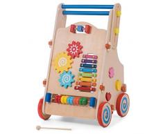 Baby Vivo Trotteur pour Bébé Chariot de Marche Pousseur Activité Marcheur Enfant Jeux Jouet en Bois - Carla