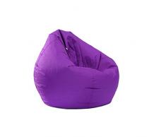 Enfants Sofa Siège Fauteuil Poire Chaise Longue Mousse Mémoire Canapé (juste la couverture, pas de remplissage) (Violet, 25.59 X 29.53)
