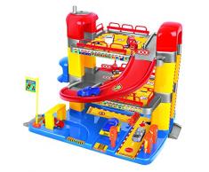 Inside Out Toys Jouet Garage pour Enfant - Trois Niveaux/Ascenseur Qui Fonctionne - 6 Voitures comprises
