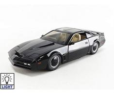 Jada Toys- KITT Coche fantástico Metal 1:24 Con Luces Voiture Miniature de Collection, 253255000-30086BK, Noir