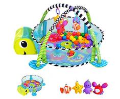 Kindereo Tapis d’éveil 3 en 1 pour enfant Motif tortue