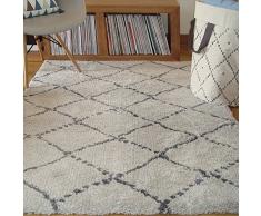 Art for Kids Tapis à poils longs 100 % polypropylène Oeko-Tex Beige 120 x 170 cm
