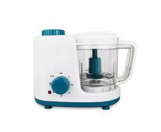 Leogreen - Cuiseur à Vapeur et Mixeur pour Bébé, Appareil pour le Repas Du Bébé, Blanc/Bleu, Fonctions: 2 en 1 Cuiseur vapeur et mélangeur, Tension électrique: 220-240V