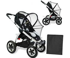 Moustiquaire universelle pour poussette, avec ouverture centrale pour landau, poussette, lit de voyage, protection contre les moustiques, maille fine de qualité supérieure, robuste, lavable