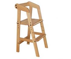 ZCFXGHH Chaise Bébé Pliable Haute, Table À Manger Multifonctionnelle en Bois Massif, Les Enfants Bébé Portable Table À Manger,2