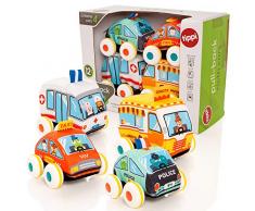 Tippi - Jouets en véhicules Souples à Tirer - Voitures de Jeu pour bébés ou Enfants - Convient aux Enfants à partir de 9 Mois + - à Tirer ou à Pousser