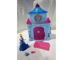 Disney Mattel Princess - Mini poupée Cendrillon magiclip et château