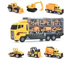 DIYARTS Jouets de Construction Ensembles Enfants Jouets en métal Véhicules Tracteur Dump Truck Excavatrice Remorquage Moulé sous Pression Voiture Jouet pour Lâge de 3 Ans Garçons et Filles (#3)