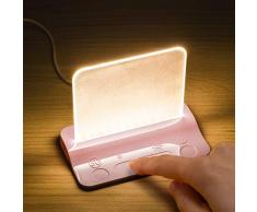 Integral LED ILTL-PK Integral Touch Glow Lampe LED de Chevet Avec Variateur Tactile dIntensitÃ© pour BÃ©bÃ©, Nourrison, Enfant, Garderie, Chambre, Bureau, Rose, Plastique, 2 W, 12 x 90 mm