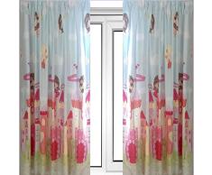 Fairy inc Disney Fairies Rideaux Château de Princesse pour chambre de fillette Motif château de conte de fée 168 x 183 cm
