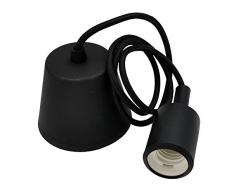 Lampe Suspension Silicone Noire Luminaire Suspendu Plafonnier Couleur Moderne avec Douille Ampoule E27 pour Cuisine Salle a Manger Chambre Enfant de Enuotek