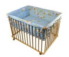 Honey Bee” Parc bébé de luxe parc enfant 100x75cm parc de bebe bleu clair 53516-D02