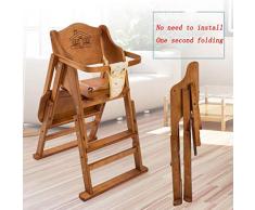 JGWJJ Chaise Haute en Bois avec Chaise Haute pour bébé (Couleur : Style B)