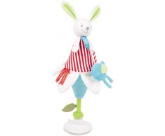 Doudou marotte avec Ventouse : Lapin Fleur