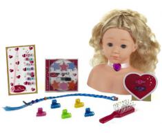 Klein - 5236 - Coiffure - Tête à coiffer et à maquiller Princess Coralie, modèle moyen