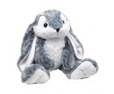 Small Foot 6328 Peluche Liève sauteur, animal en peluche avec fourrure et oreilles tombantes, pour jouer, dormir et se câliner