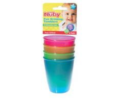 Nûby Lots de Biberons - Lot de 4 gobelets polypropylène 270 ml + 12 mois