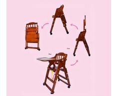 Siège d'appoint sain, chaise de bébé pliante portable, chaise de bébé multifonction en bois massif, pour enfants de 6 mois à 6 ans,B