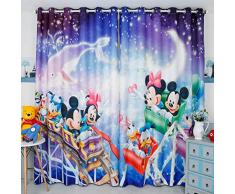 llkjd Chambre pour Enfants de Dessin animé Chambre Rideau Mickey Mouse Tissu de Fond Mickey @ W46 * L72