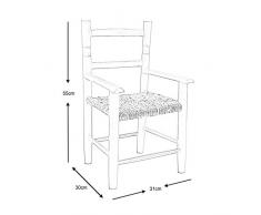 Chaise enfant en bois laqué rose
