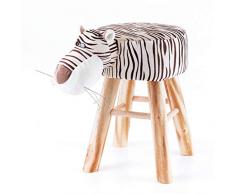 Chaussures Animaux en Bois Massif Tabouret Créatif Tissu Petit Banc Cavalières Table Basse Tabouret Kindergarten Cartoon Tabouret Animal Enfant Tabouret De Chaussures D200425 (Color : O)