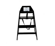 Oypla superposable Enfants bébé Alimentation en Bois Commercial Accueil Chaise Haute - Noir
