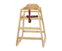 Chaise haute en bois naturel | Infant Chaise haute, chaise haute pour enfant, enfant de chaise, siège bébé – Idéal pour un usage commercial ou domestique
